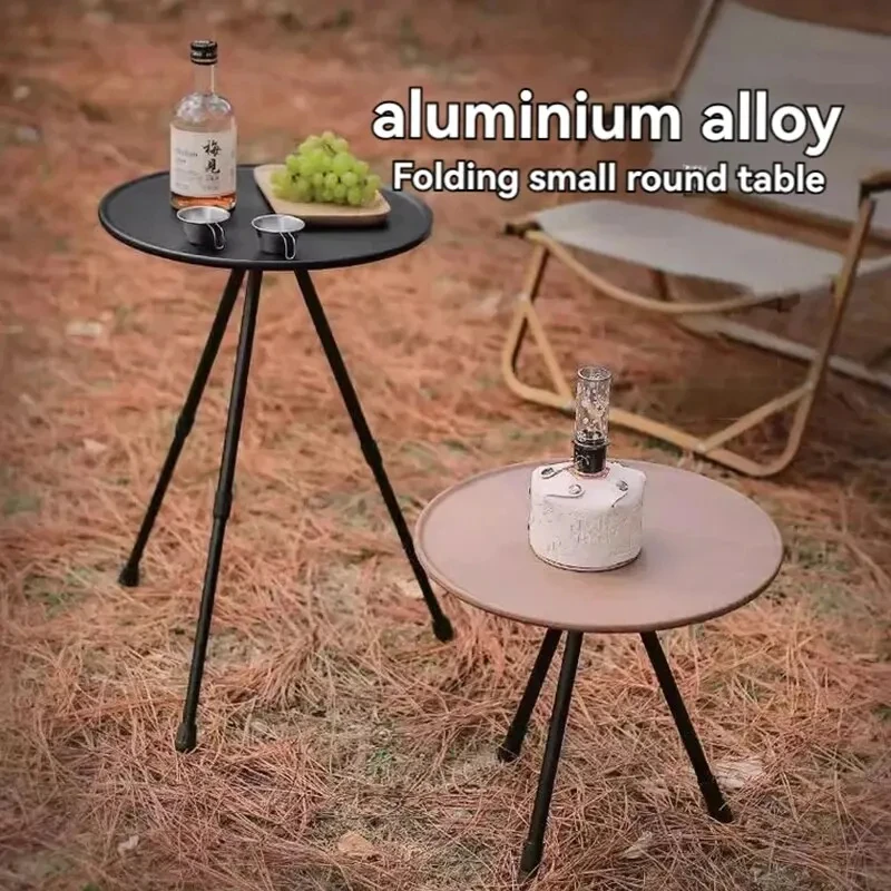 DDPNKL 1PC Outdoor Small round Table Camping Leisure Ultra Lightweight Portable Picnic Garden Table, Coffee Table, Tea Table