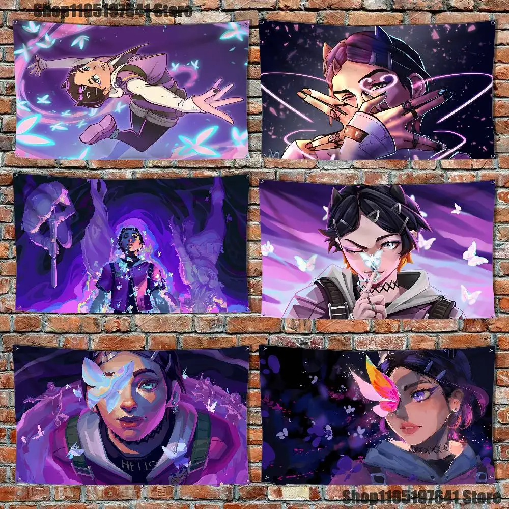 

Clove V-Valorant-S Game Suitable for camping carnivals festivals gatherings Flag Polyester Digital Printing Banner For Decor