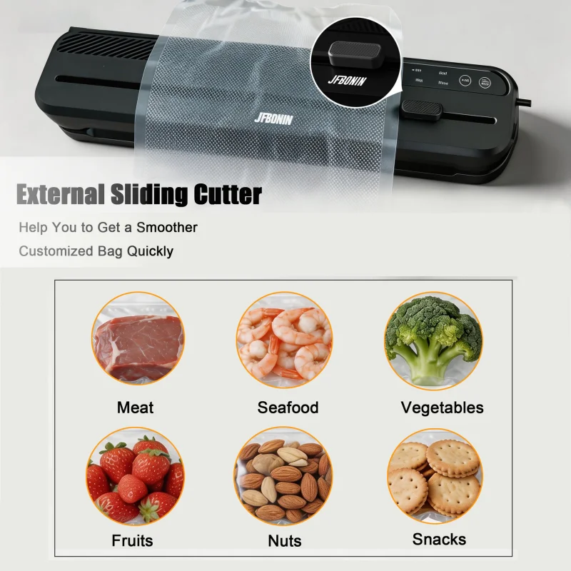 Vacuum Sealing Machine Food Packaging Machine Freshness Sealing Machine Plastic Sealing Machine Includes 10 Free Vacuum Bags view 3