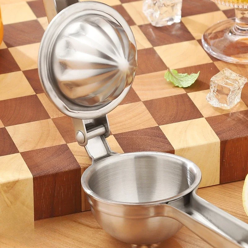 Stainless Steel Lemon Squeezer, Manual Fruit Press Juicer Clip, Portable Small Citrus Orange Squeeze Tool for Kitchen