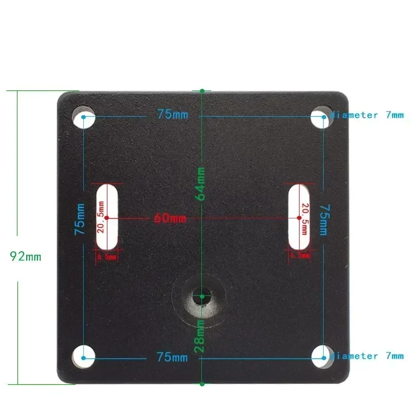 Plaque d'adaptation de montage VESA avec boule de 1.5 "pour bras à Double prise/support de détecteur de poisson support GPS/support de tablette 1.5''