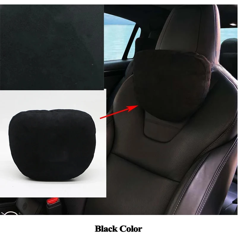 

For Tesla Model 3 Model Y Car Seat Headrest Neck Pillow Model S Model X Soft Comfort Memory Cushion Protect Cover Accessories