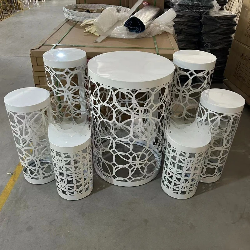 Metal Frame White Money Bucket Wedding Decoration Cake Bucket Wedding Supplies