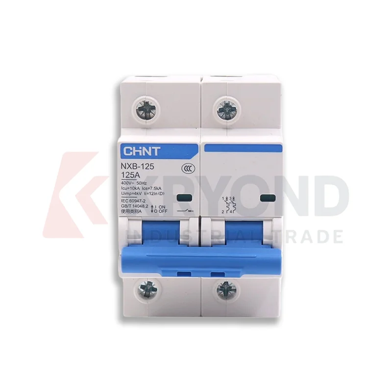 CHINT NXB-125 D Curve Circuit Breaker 80A 100A 125A 1P 2P 3P 4P for Household Distribution Board Overload Short Protection Rated