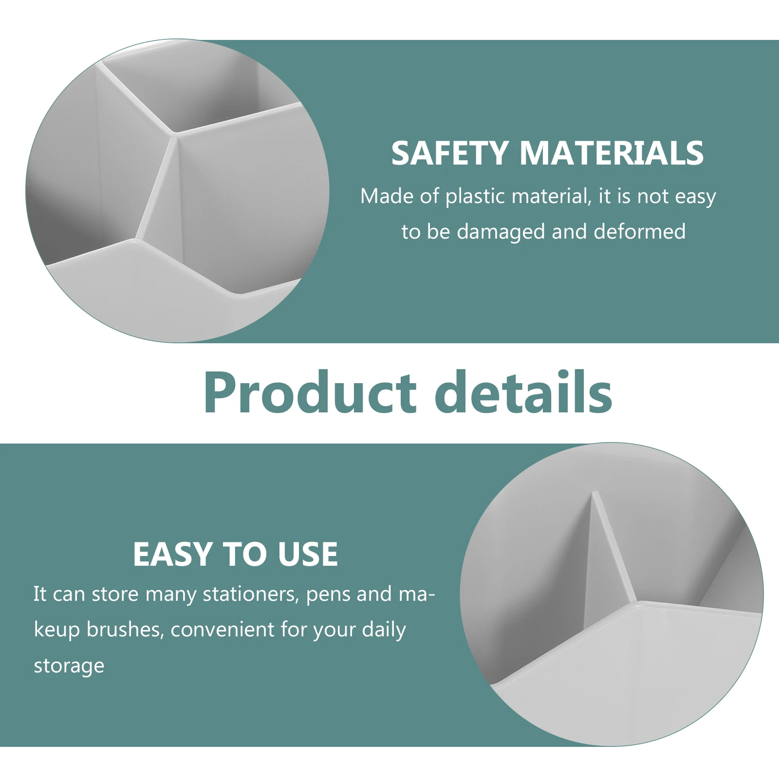 

Plastic Desk Pen Holder Rotating Organizer Makeup Brush Holder Desktop Pen Pencil Storage Stationery Cup Rotating Desk Organizer