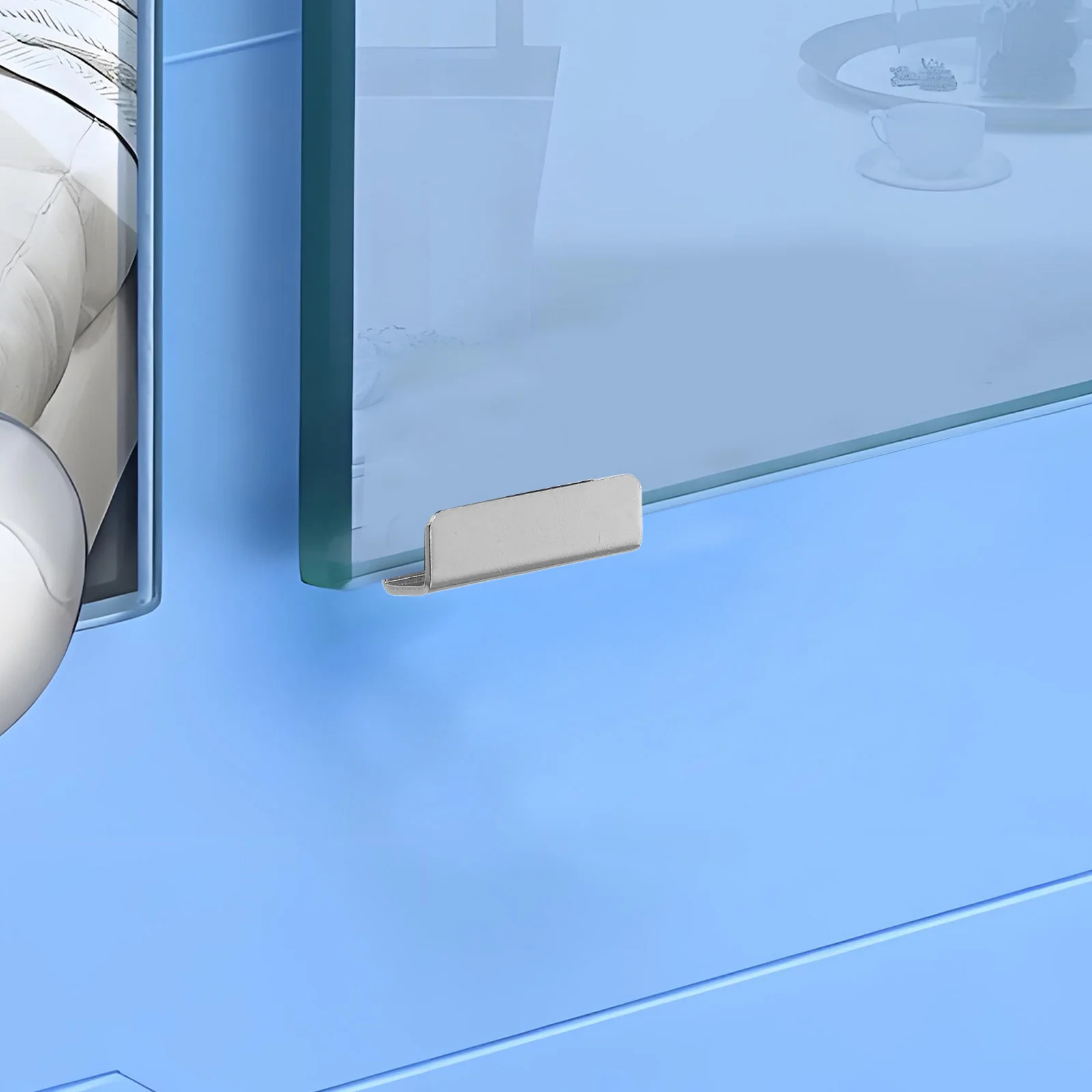 

12pcs Stainless Steel Mirror Mounting Clips Heavy Duty Wide Channel Wall Tile Display Hardware Frameless Mirror Hangers