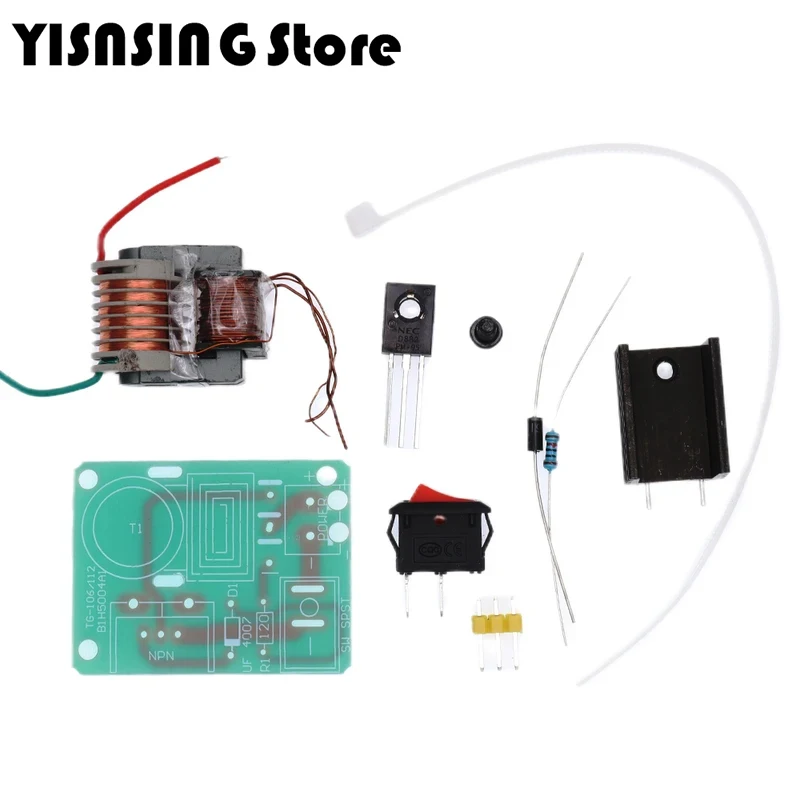 15KV High Frequency DC High Voltage Arc Ignition Generator Inverter Boost Step-Up 18650 DIY Kit U Core Transformer Suite 3.7V