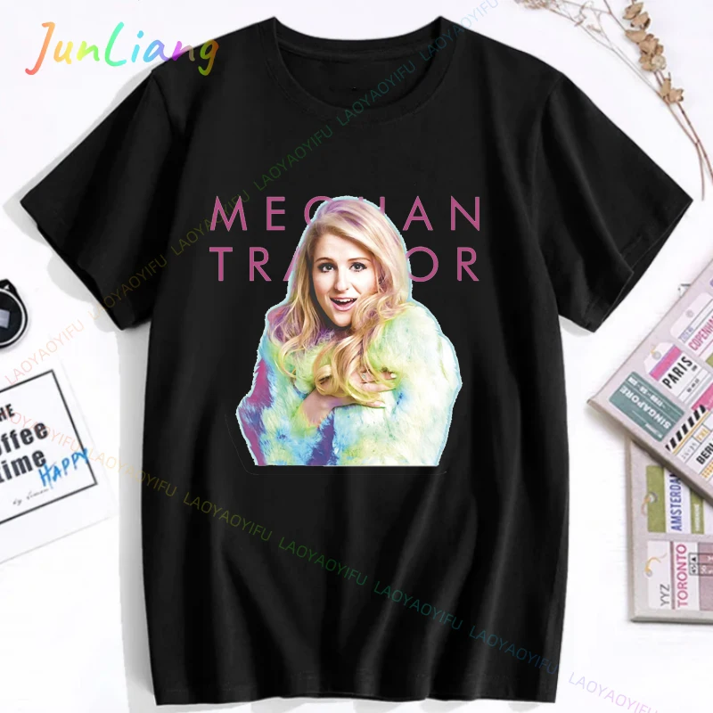 Meghan Trainor The Timeless Y2k Clothes Fans Gift Men's Clothing Hip Hop Vintage Fashion 100% Cotton Original Mens T-shirts Goth