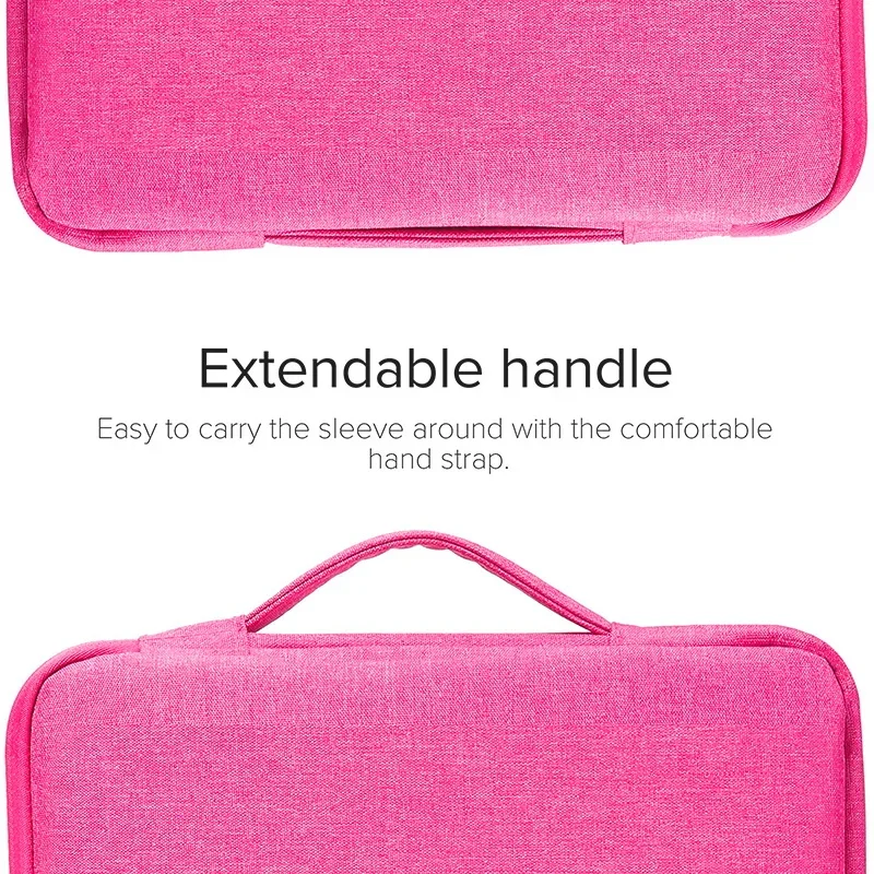 Portable Laptop Sleeve Bag 11 12 13 14 15 Inch Universal Huawei Acer Dell Bag Pink Print Handbag Briefcase WaterProof Case Cover