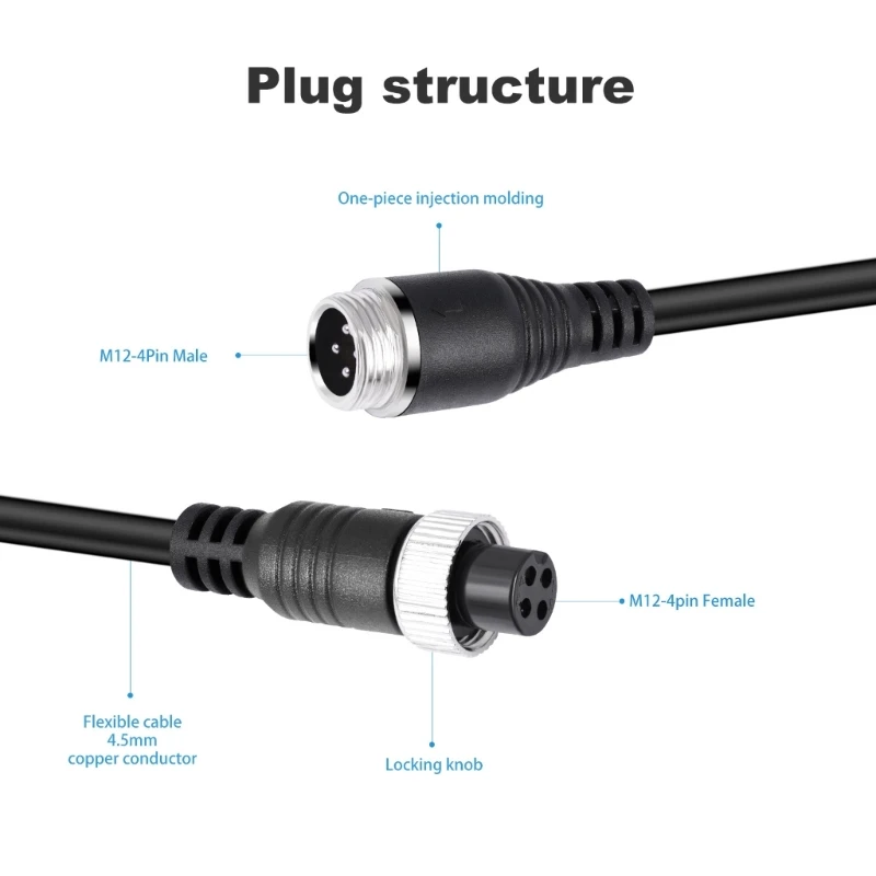 4Pin Aviation Video Extension Cable For Backup Camera Installation In Transport Drop Shipping