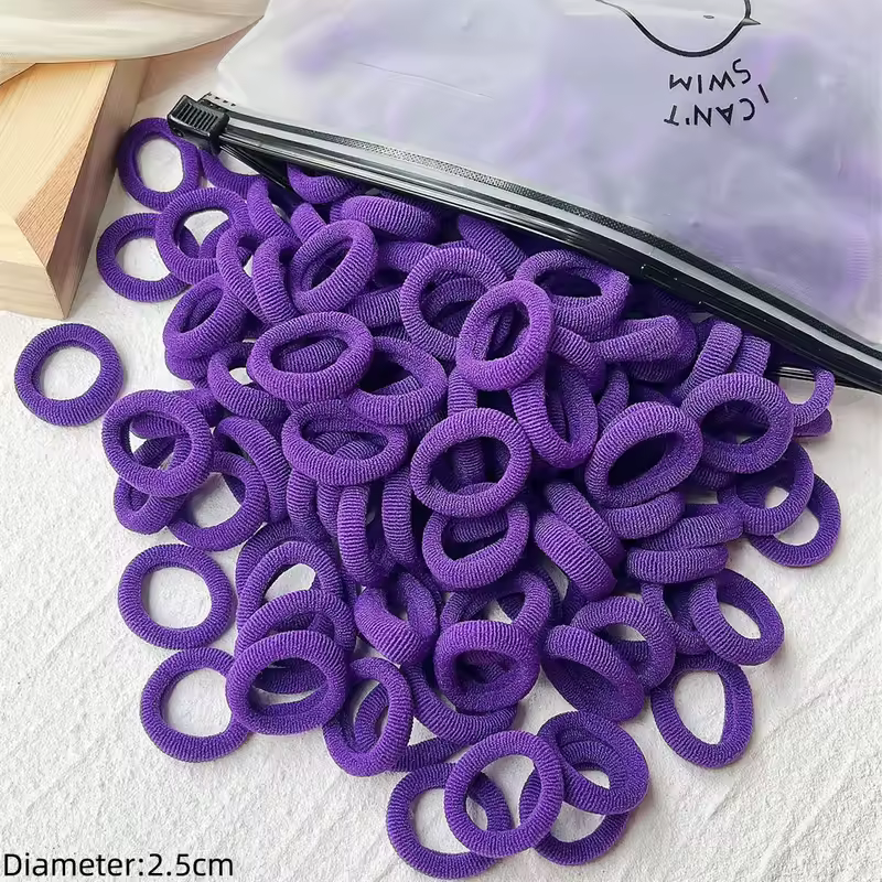 50pcs Black Elastic Hair Band Leagues Ties Colets Scrunchies Springs Gum Accessory For Girl Women No Damage Pigtails Holder Set - Image 41