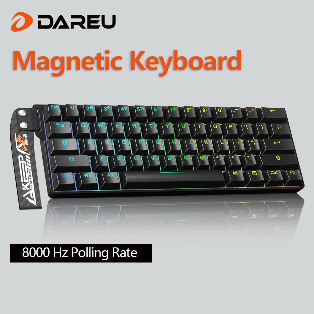 DAREU 60% Magnetic Keyboard 8000Hz Polling Rate Rapid Trigger RGB Hotswap Magnetic Gaming Keyboard for Gamer