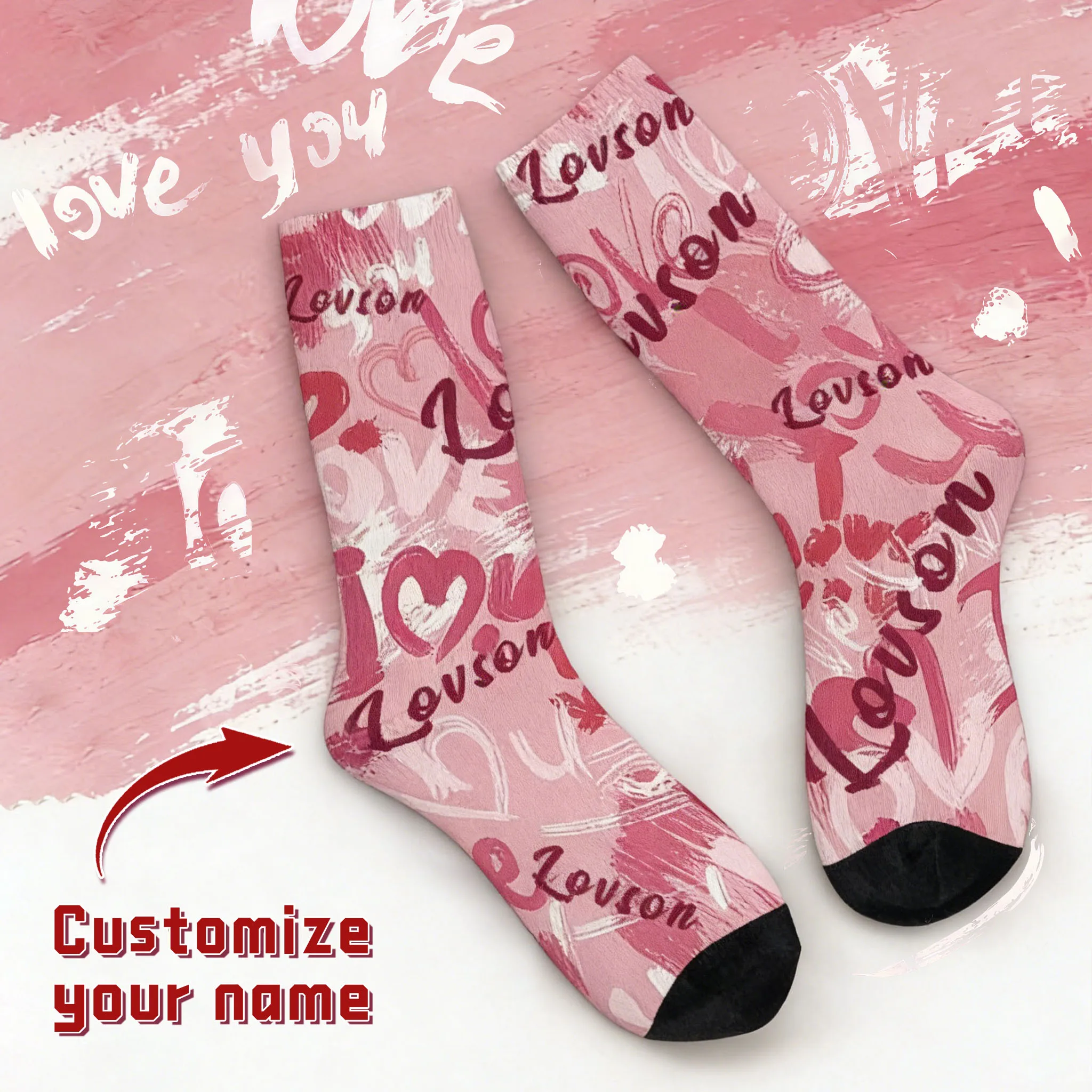 جوارب نصية مخصصة للجنسين جوارب مخصصة نمط شخصي الجوارب نص مضحك الجوارب المخصصة كالهدايا #1