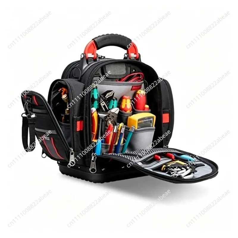 Heavy Duty Oxford Tool Bag Wear-Resistant Crossbody Shoulder Strap Portable Organizer Case
