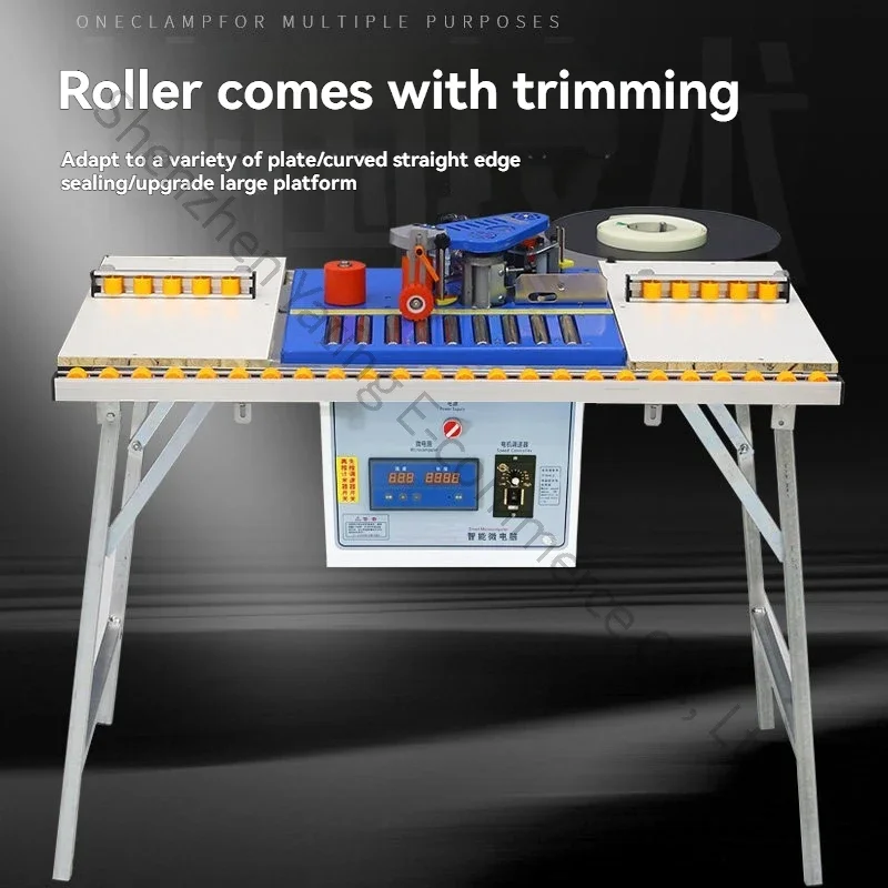 1pc Portable Edge Banding and Trimming Machine Roller Edge Banding Machine Woodworking  Decoration Curved Straight Line