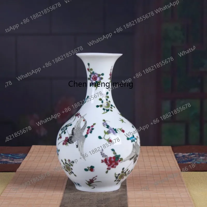 A74Ceramic vase, pomegranate ceramic handicraft pendulum, vase enamel color