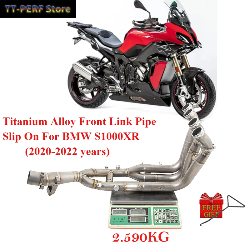 Titanium Alloy For BMW S1000XR 2020 - 2022 Motorcycle Exhaust Escape Systems Modify Front Link Pipe Connection Original Muffler