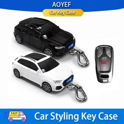 For Audi Q5 Remote Key Cover Car Model Key Protective Case Creative Personalized Gift Car Key Pack Buckle Accessories Key Cover