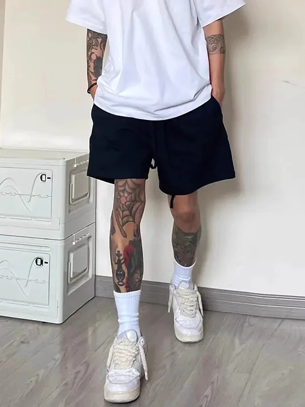 

Сверхбольшие спортивные шорты из 100% хлопка, мужские повседневные свободные летние трендовые брендовые шорты-бриджи для пар