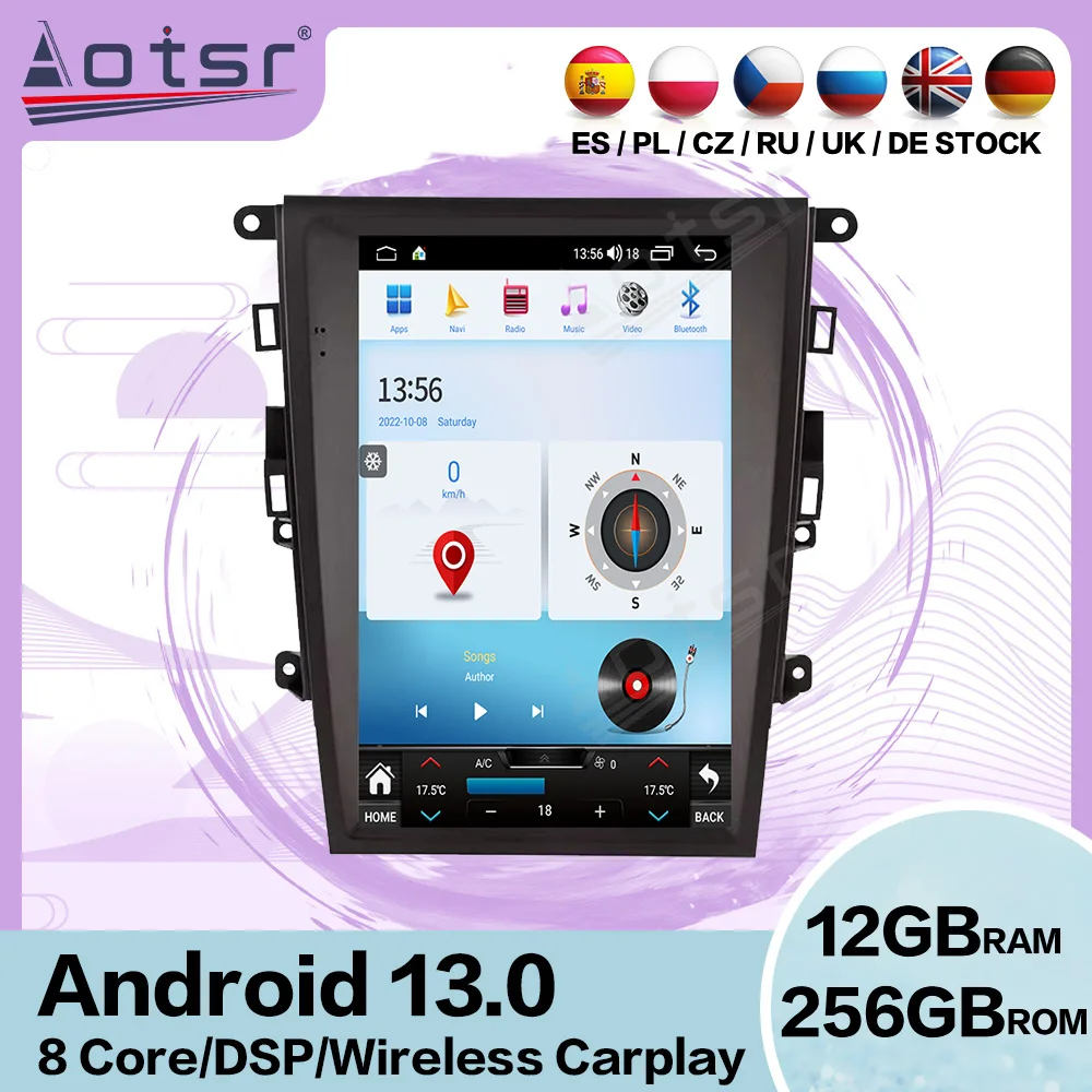 

Вертикальный экран Автомобильный мультимедийный Android для Ford Mondeo 2013 2014 2015 2016 2017 2018 Автомобильный GPS Gavi стерео радио головное устройство