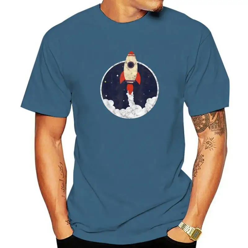 Space Shuttle Cute Little Rocket Spaceship Astronaut T-Shirt Plain Young Top T-Shirts Personalized Tops Tees Cotton Normal