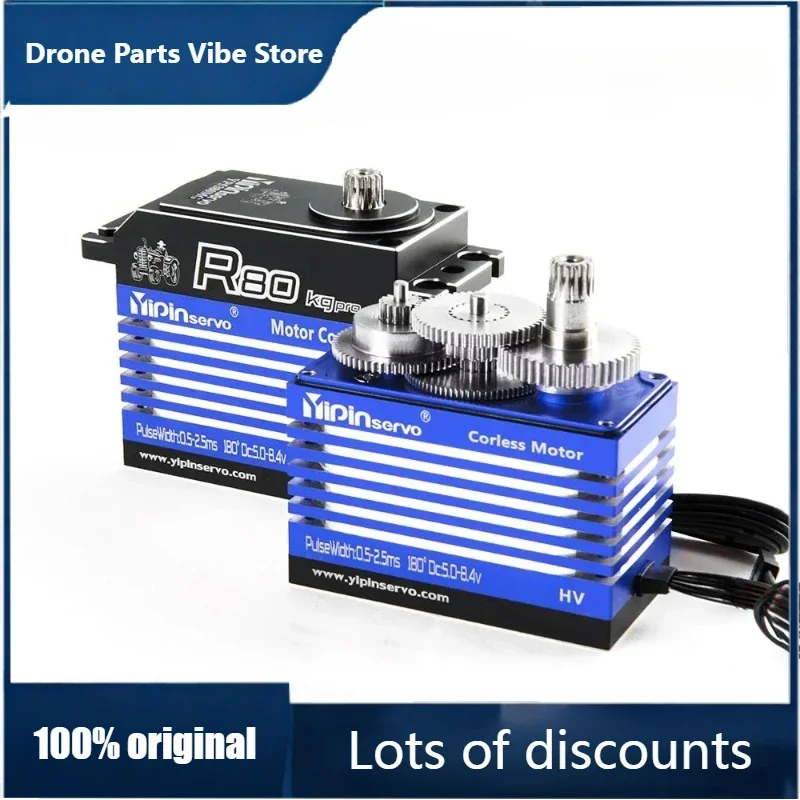 FyOriginal GX Yipin 80KG Metal HV High Torque Brushed Waterproof Core Motor Servo's voor 1/5 1/6 Model Auto Accessoires KRATON SCX6