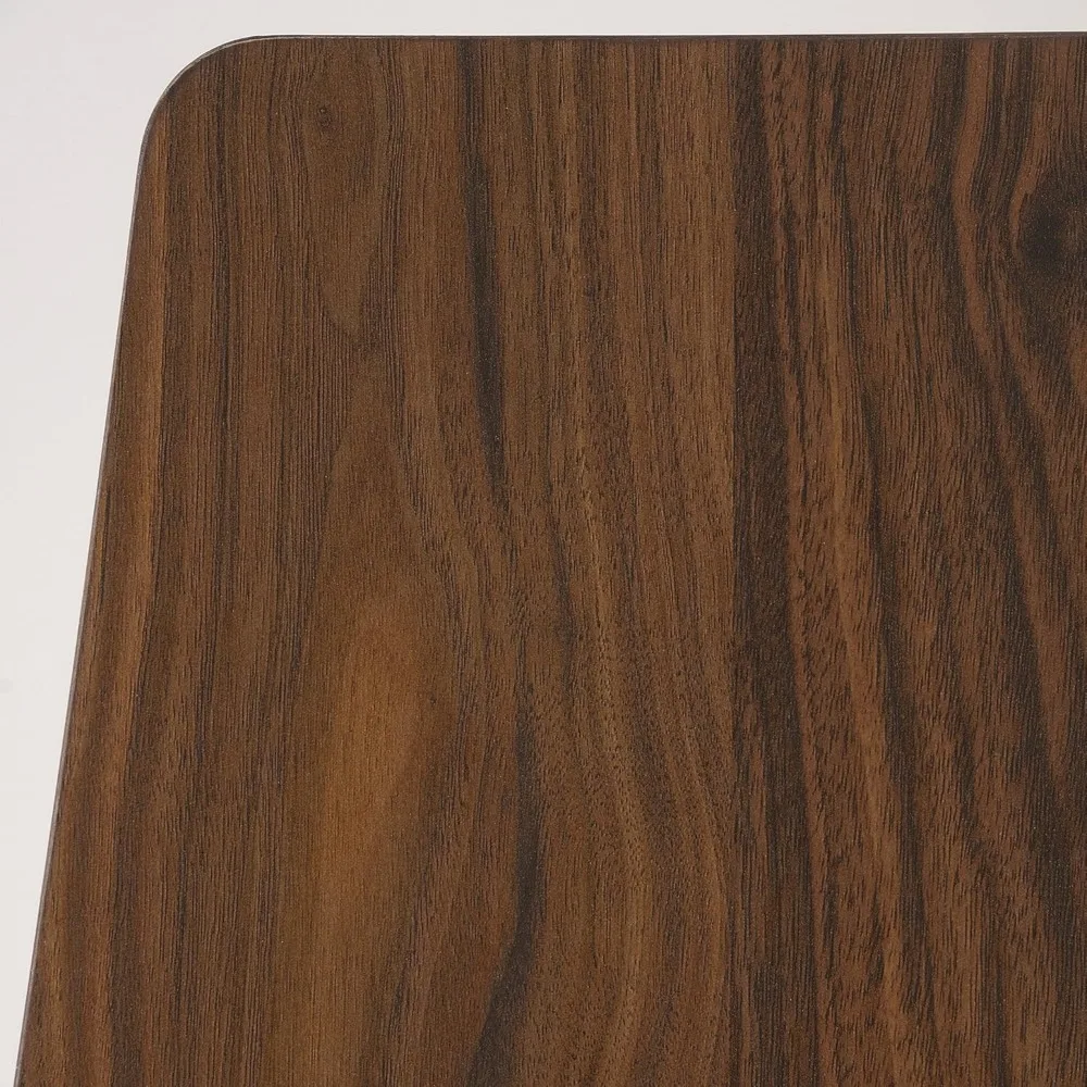 Mid-Century Modern Tall Narrow Bookcase with Drawers in Grand Walnut Finish by Sauder Harvey Park