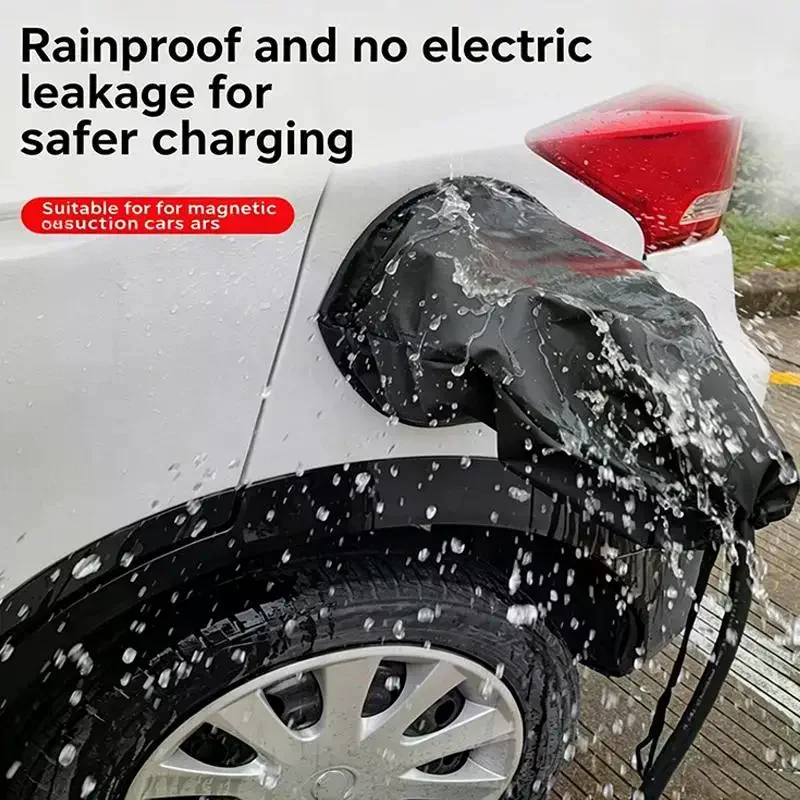 Car Charging Port Rain Cover, EV Charger Plug Cover Magnetic Transparent Cover For Electric Vehicle Waterproof Outdoor Charging