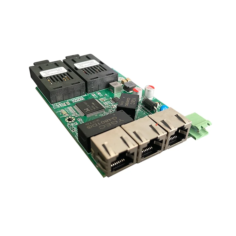 Industrial Compact 2GE Fiber Optic 3GE Copper Port Embedded Ethernet IO Switch Module Inbuilt SM Dual Fiber Transceivers