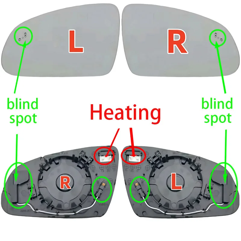 For Hyundai KONA 2018-2023 (Europe Version) High quality Car rearview mirror heated mirror with blind spot heating Car mirror