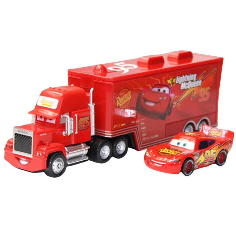 Auto-Spielzeug Lightning McQueen Jackson Storm Chick Hicks Druckguss-Container-LKW Metall-Legierung Modellauto Peripheres Spielzeug Geburtstagsgeschenke