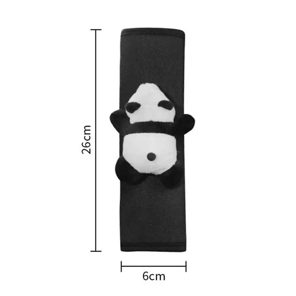 Panda tampa do cinto de segurança do carro protetor de ombro ajustável, cinto de segurança, acessórios do interior do carro, 1pc