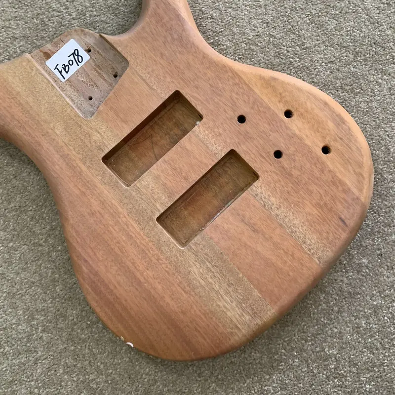 FB078  Solid Mahogany Wood for Active Electric Bass Body 5 or 6 String Version Right Hand Unfinished for DIY Replace Custom Orde