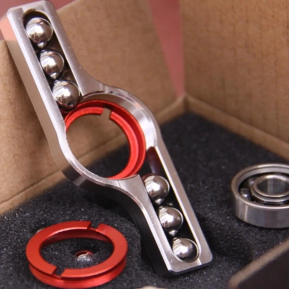 304 Stainless Steel Fidget Spinner, Removable Bearing EDC Hand Toy, Quiet Spin Stress Relief Toy for Adults