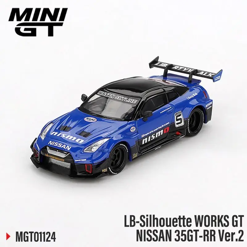 MINI GT 1:64 LB-シルエット ワークス GT 日産 35GT-RR Ver.2 ブルー 合金ダイキャストカーモデル コレクタブルギフト