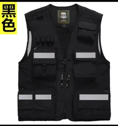 Gilet ZE à haute visibilité avec dos respirant, sauvetage d'urgence, communication multi-poches, sécurité incendie, nouveau