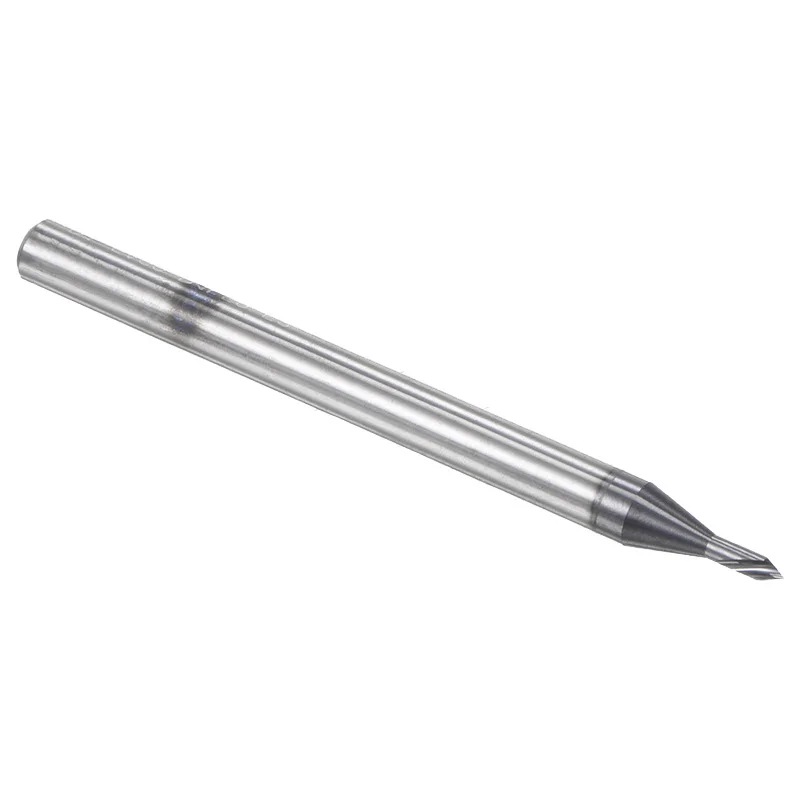 Broca de taladro de 1mm de diámetro y 4mm, vástago de carburo de 60 grados, juego de brocas de 2 flautas recubiertas de AlTiSin