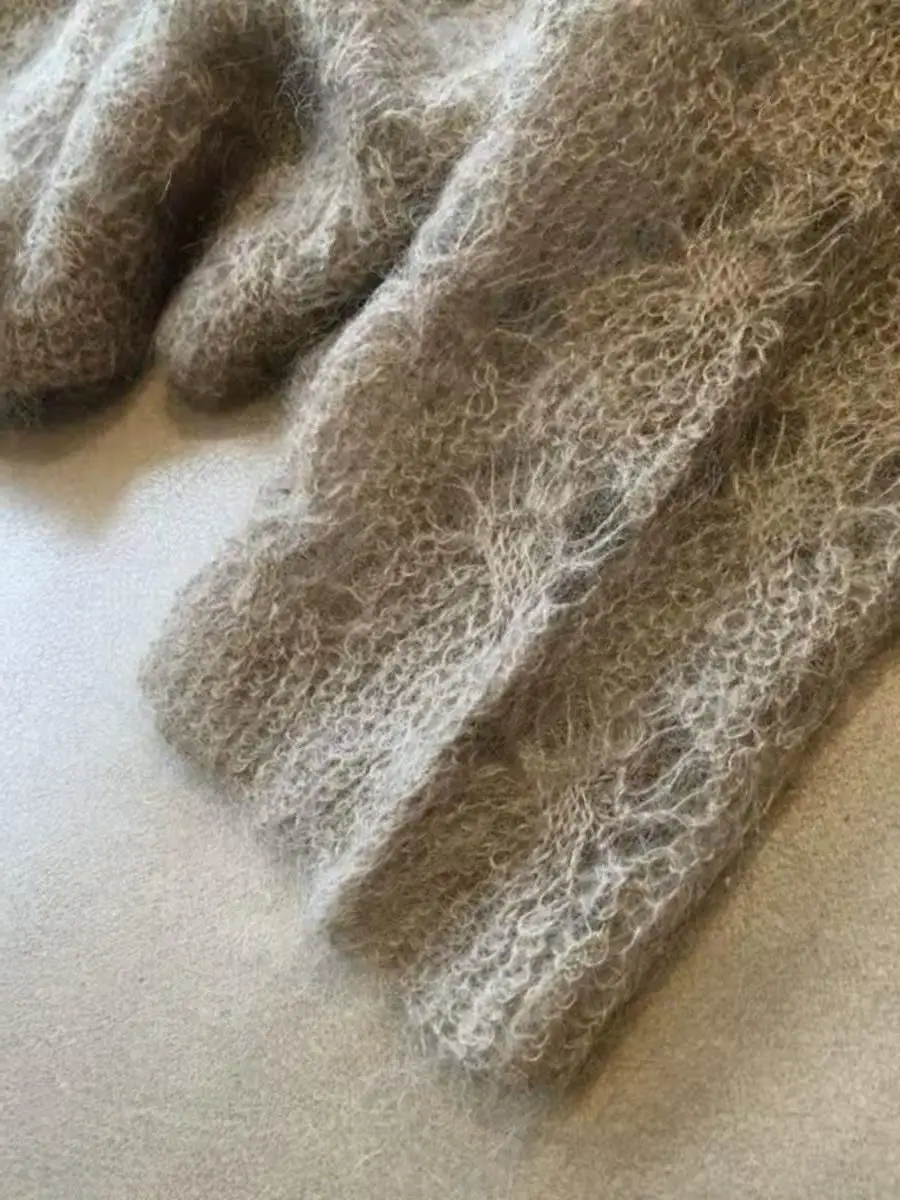 ملابس تريكو نسائية من Ele ey مجوفة ناعمة وفضفاضة أوائل الخريف، نظام ملح رقيق ومريح، تصميم بسيط محبوك... #5