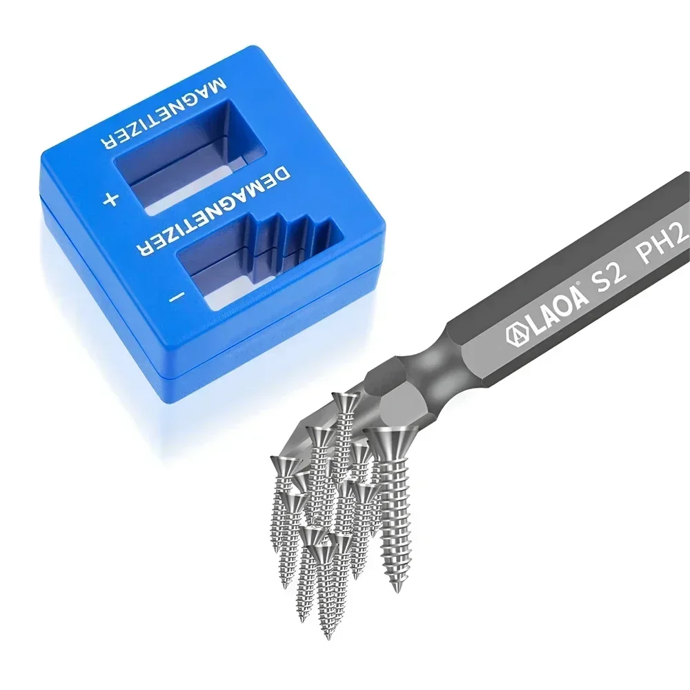 Screwdriver Magnetizer Change Degaussing Demagnetizer 1/2/5pcs Bits Magnetism Plastic Steel Tool 2 In 1