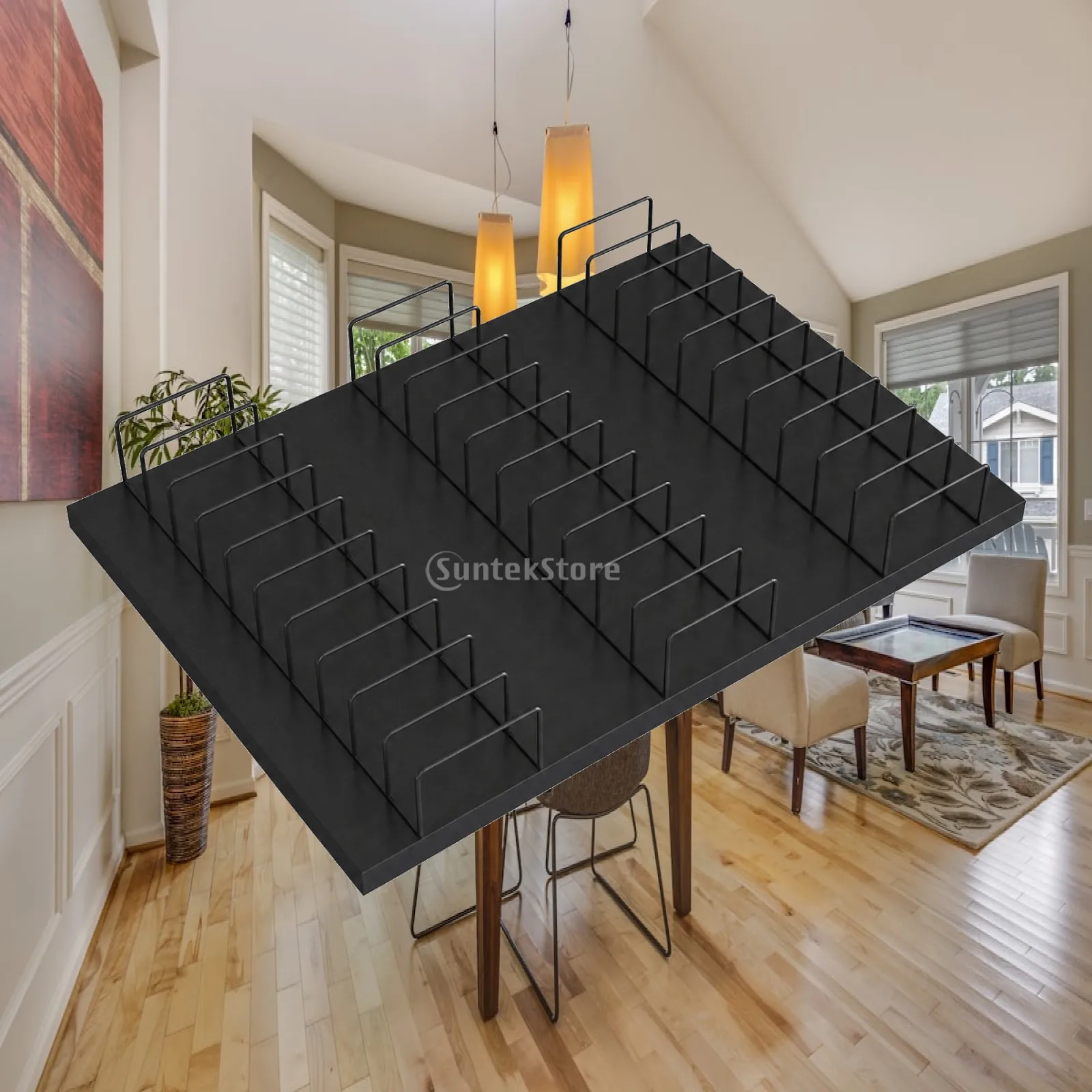 Metal Color Card Display Rack for Tile Sample Organizer Tabletop Rack Shelf Storage Rack for Showroom Desk Display Stand