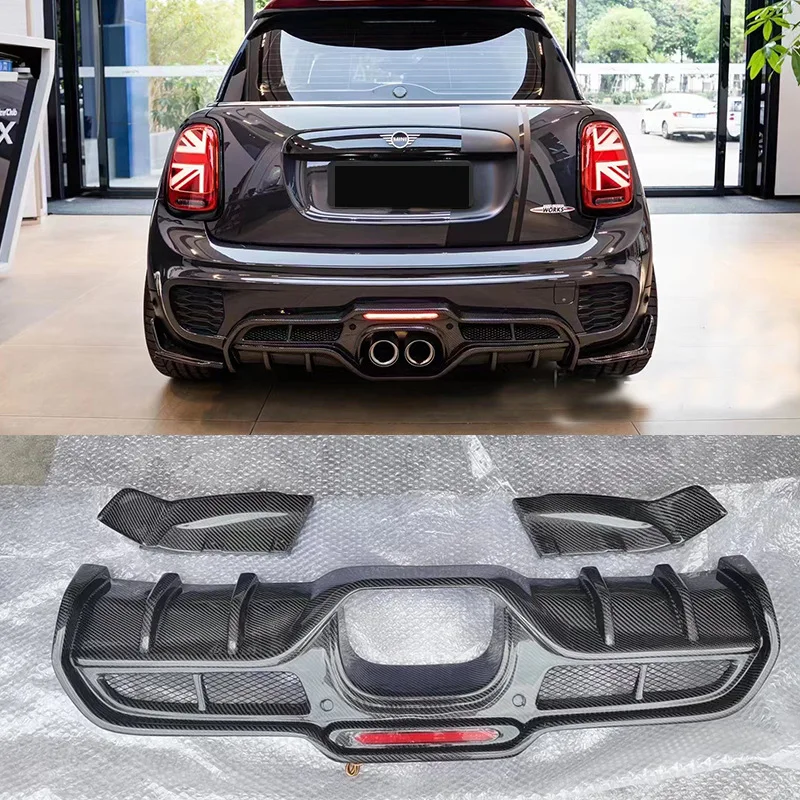 For 2014-2016 BMW MINI-MINI F55 F56 GIOMIC Rear Bumper Diffuser Spoiler Lip Trunk Wing Body Kit Splitter Cover Trim