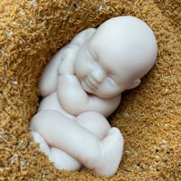 14CM Unpainted Full Body Soft Solid Silicone Bebe Reborn Dolls Handmade Lifelike Newborn Doll reborn de silicone real cuerpo