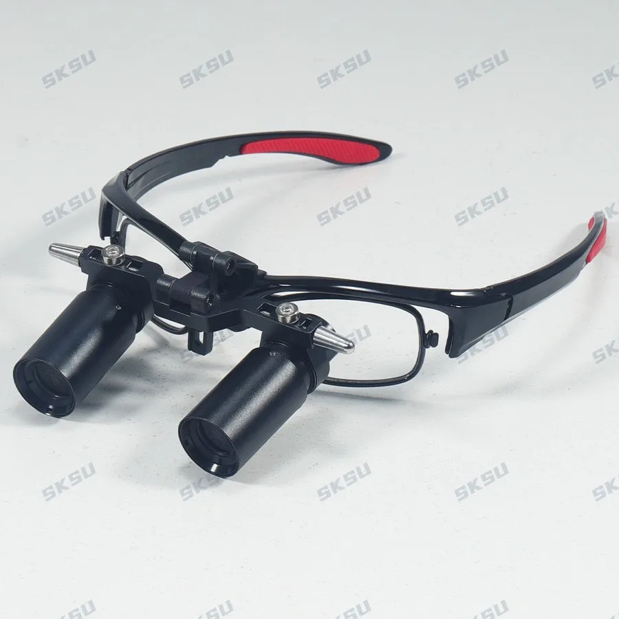 SKSU Dental Loupes Lightweight Dental Surgical Loupe Glasses Professional Medical Magnifier for Oral Operation 4x/5x/6x/8x