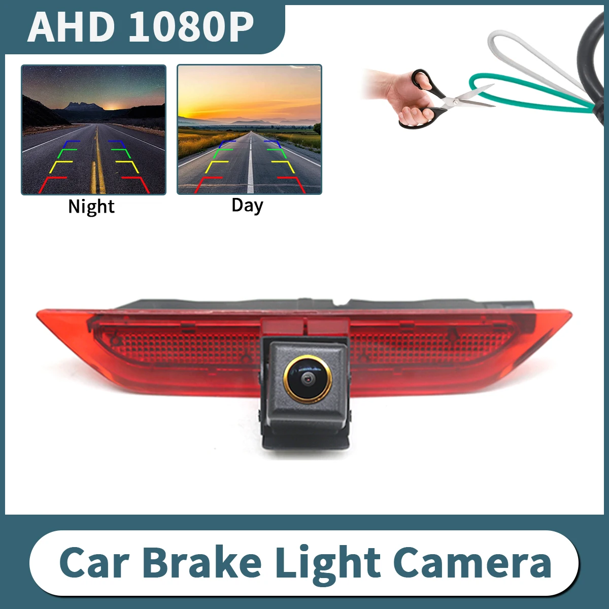 

AHD 1080P золотой объектив автомобильный стоп-сигнал задний вид камера заднего вида для VW Volkswagen Caddy [MK4] (2020-почтитесь) водонепроницаемый автомобиль