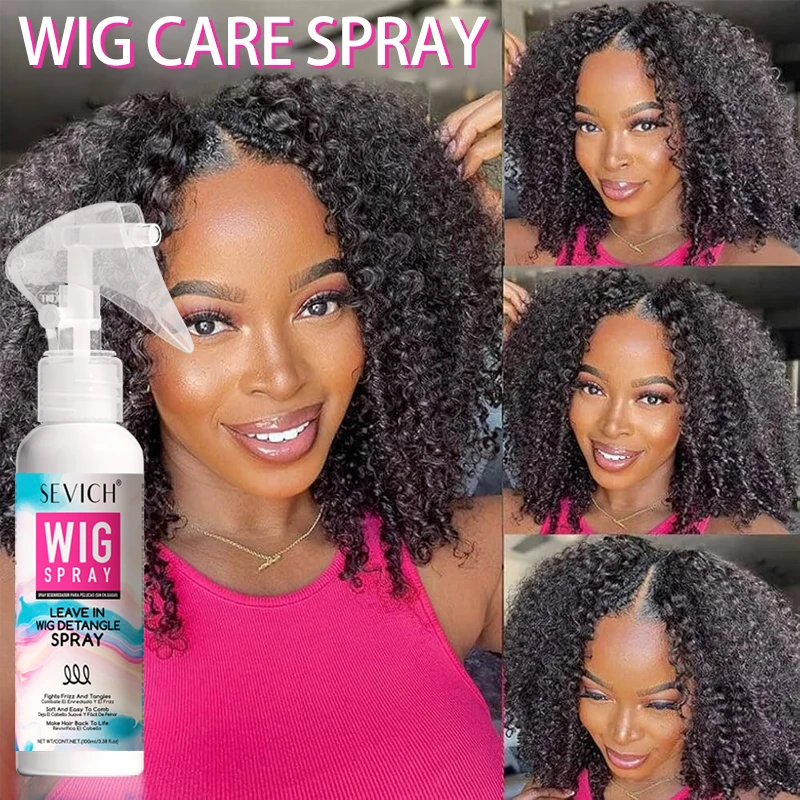 Spray para peluca, 100ml, Spray hidratante para el cuidado de la peluca, queratina, suave, liso, Frizz, reparación dañada, mascarilla para el cabello, acondicionador sin enjuague, cuidado del cabello