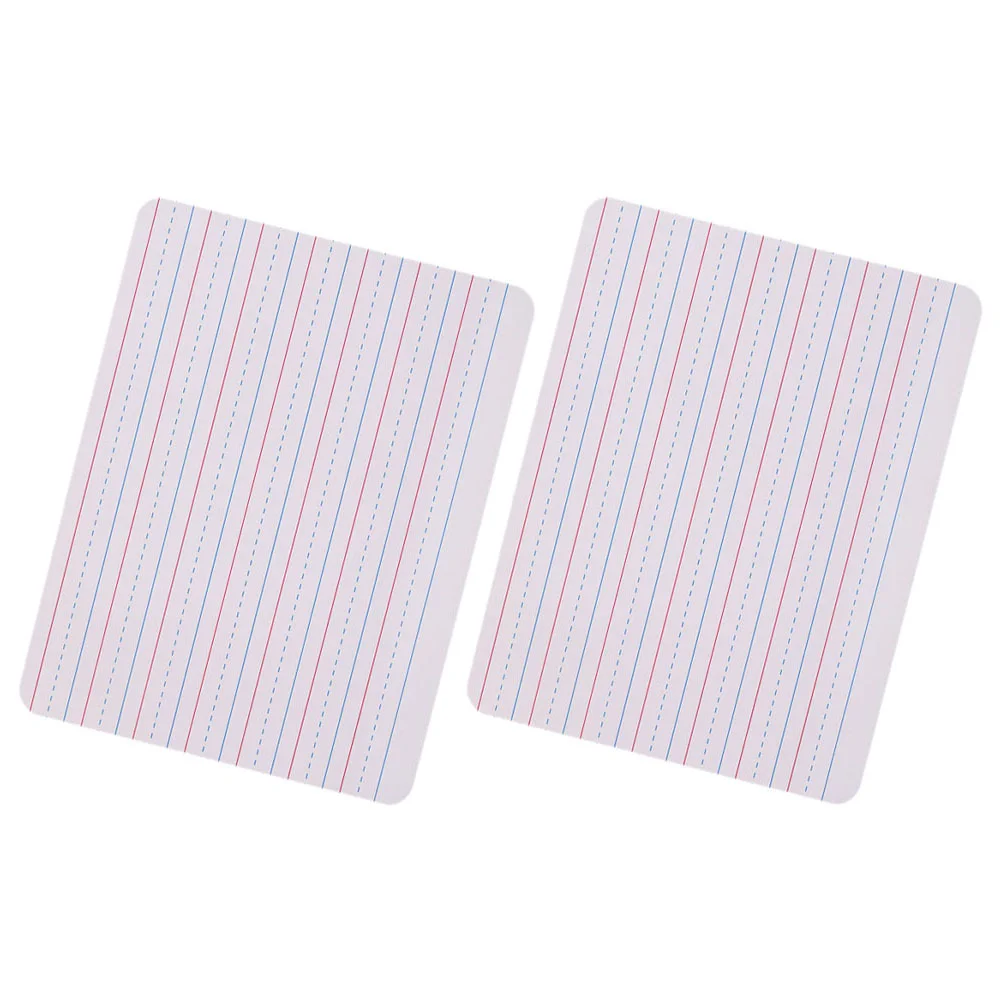 

2 Pcs Small White Board Dry Erase Notepad Rewritable Learning Double-sided Magnetic Whiteboard for Kids