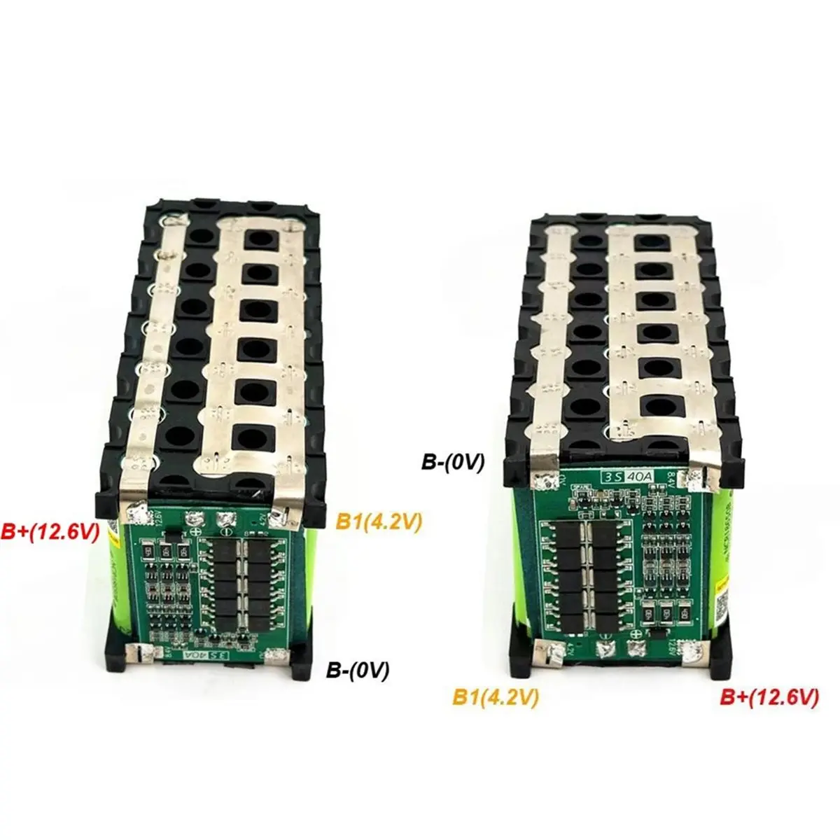 A32I DIY 12V 18650 Battery Box Kit 3X7 18650 Holder+3S 40A + Voltage Display Dual-USB Power Bank for UPS Solar A