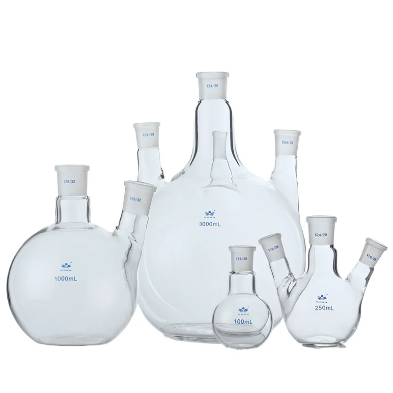 Single Mouth Flat Bottom Flask Lab Falsk 50/100/150/250/500/1000/2000/3000/5000/10000/20000ml