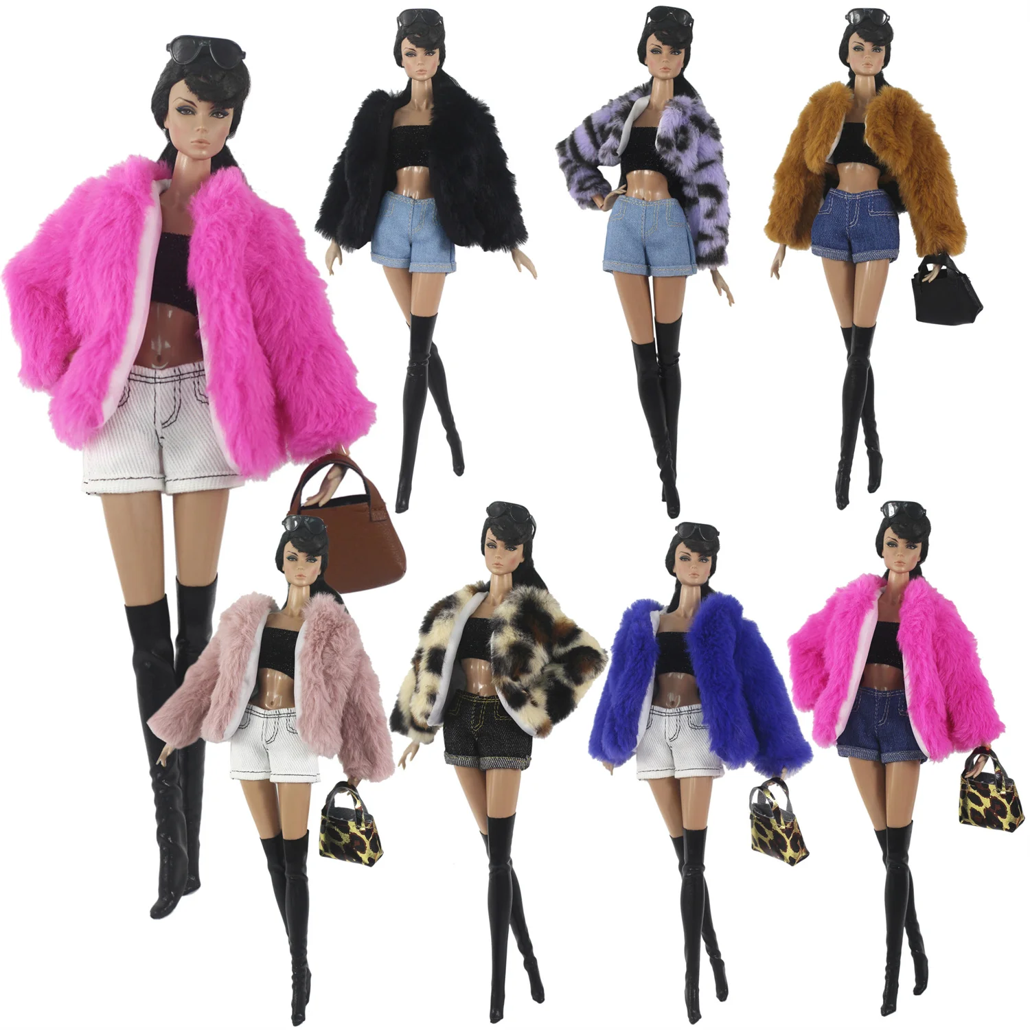 Doll Clothes 1:6 Scale Dress Fur Coat Outfit for 11.5 inch 30cm Doll Many Style for Choice Gifts for girls doll accessories