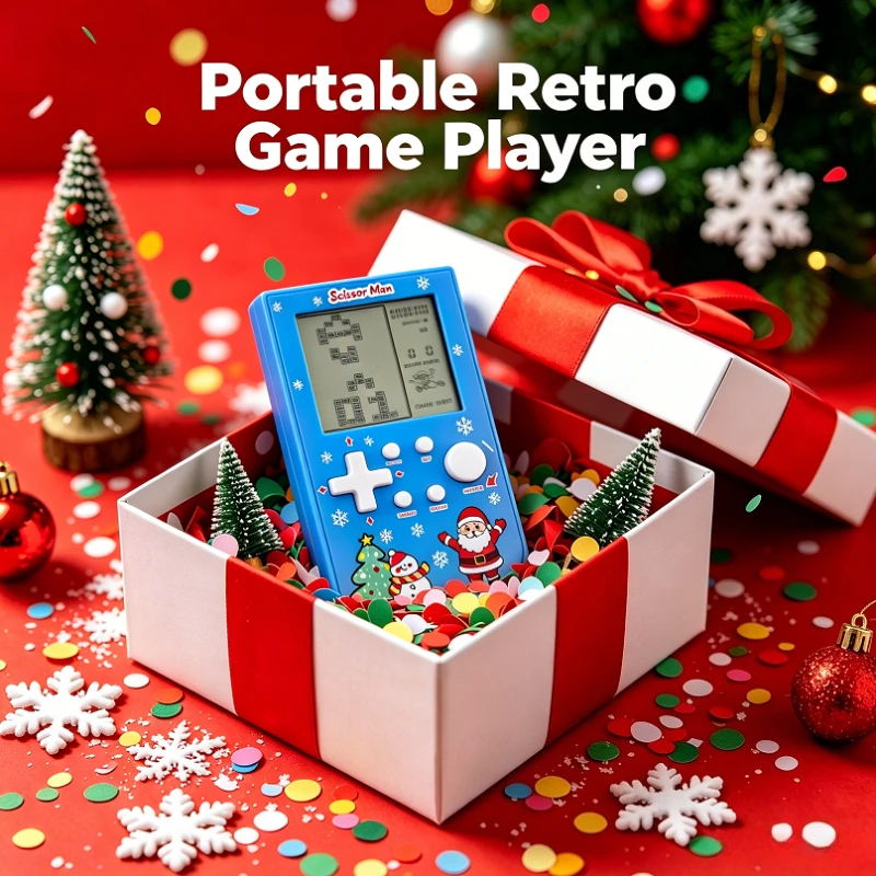 Pocket Handheld Game Console 26 In 1 Classic Tetris Game Machine Portable Mini Electronic Game Toy Xmas Stocking Fillers